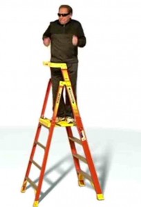 No! No! Don't ladder dance...please!