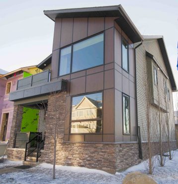 A striking new 1658 square foot house in Calgary’s NE community of CityScape built by Mattamy Homes is the first of five similar residences to be completed by spring 2016.