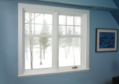 JELD-WEN vinyl window with winter scene