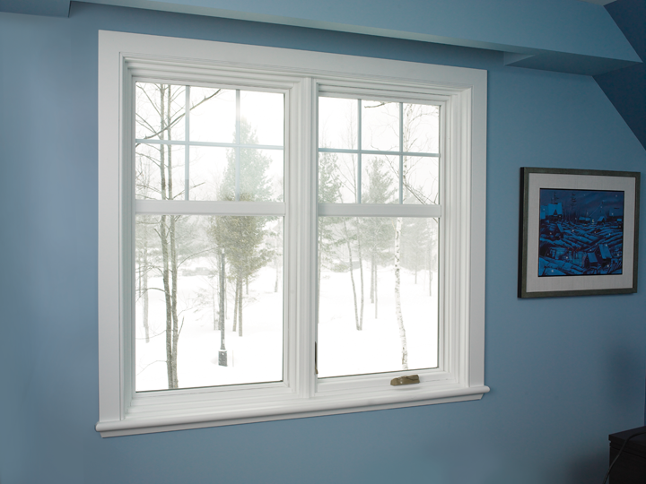 JELD-WEN vinyl window with winter scene