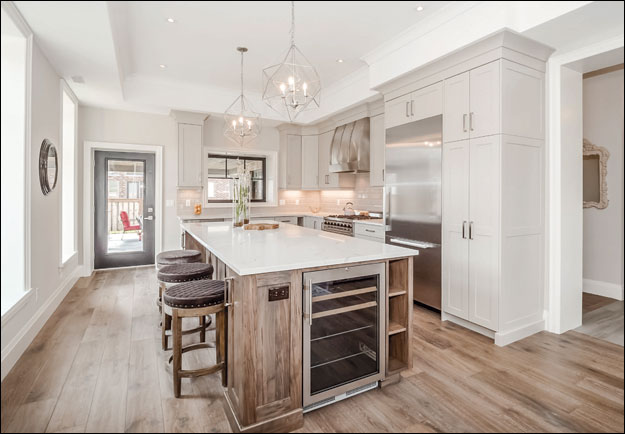 Plenty of natural light makes the home bright and welcoming. Granite Homes, Fergus, Ont. The 2019 CHBA National Awards for Housing Excellence winner for the renovation category "Kitchen – under $70,000."